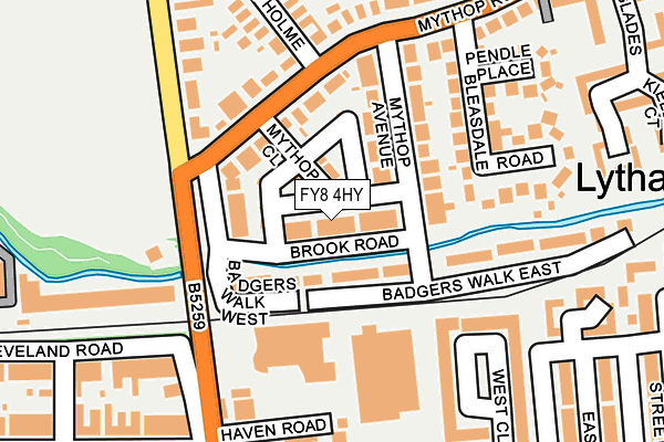 FY8 4HY map - OS OpenMap – Local (Ordnance Survey)