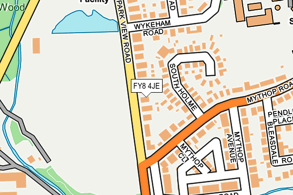 FY8 4JE map - OS OpenMap – Local (Ordnance Survey)