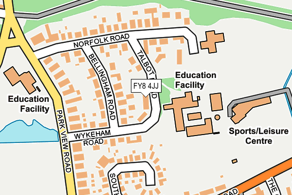 FY8 4JJ map - OS OpenMap – Local (Ordnance Survey)