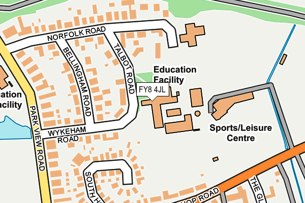 FY8 4JL map - OS OpenMap – Local (Ordnance Survey)