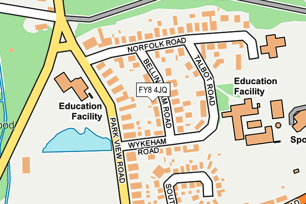 FY8 4JQ map - OS OpenMap – Local (Ordnance Survey)