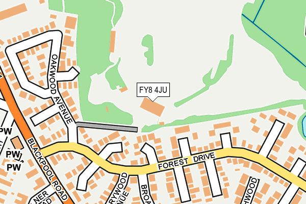 FY8 4JU map - OS OpenMap – Local (Ordnance Survey)