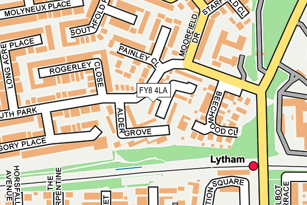 FY8 4LA map - OS OpenMap – Local (Ordnance Survey)