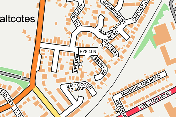 FY8 4LN map - OS OpenMap – Local (Ordnance Survey)