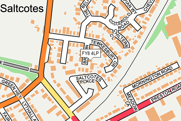 FY8 4LP map - OS OpenMap – Local (Ordnance Survey)