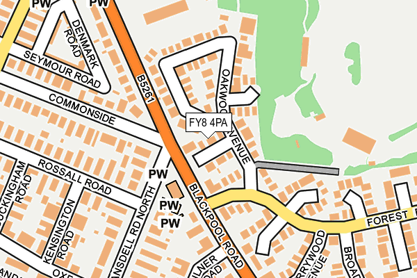 FY8 4PA map - OS OpenMap – Local (Ordnance Survey)