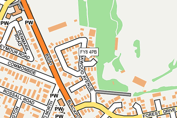 FY8 4PB map - OS OpenMap – Local (Ordnance Survey)