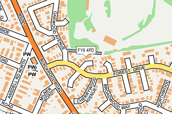 FY8 4PD map - OS OpenMap – Local (Ordnance Survey)