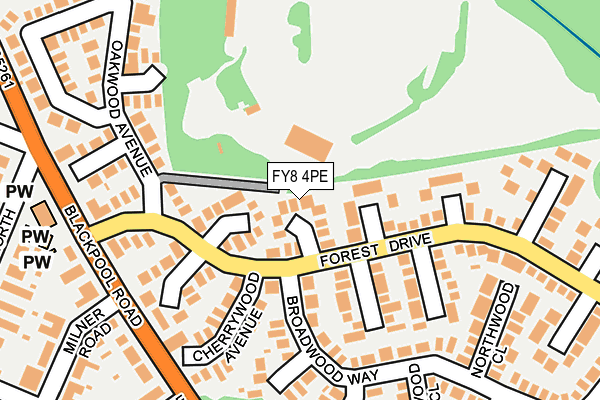FY8 4PE map - OS OpenMap – Local (Ordnance Survey)