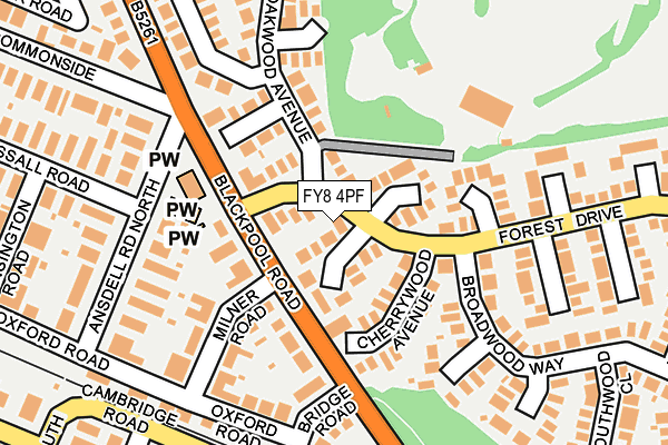 FY8 4PF map - OS OpenMap – Local (Ordnance Survey)