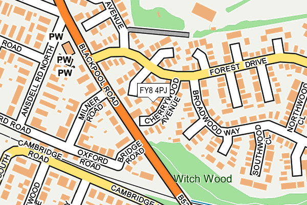 FY8 4PJ map - OS OpenMap – Local (Ordnance Survey)