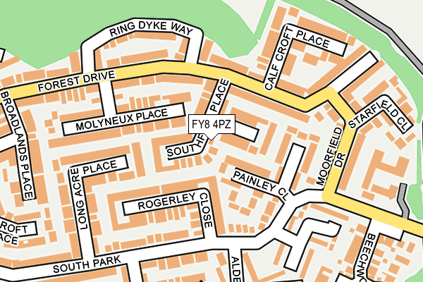 FY8 4PZ map - OS OpenMap – Local (Ordnance Survey)