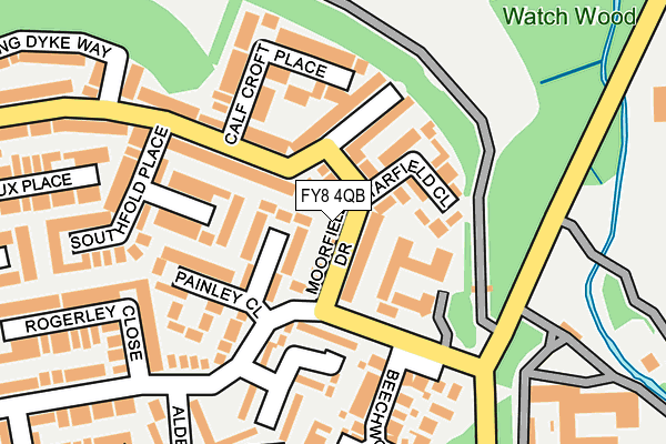 FY8 4QB map - OS OpenMap – Local (Ordnance Survey)