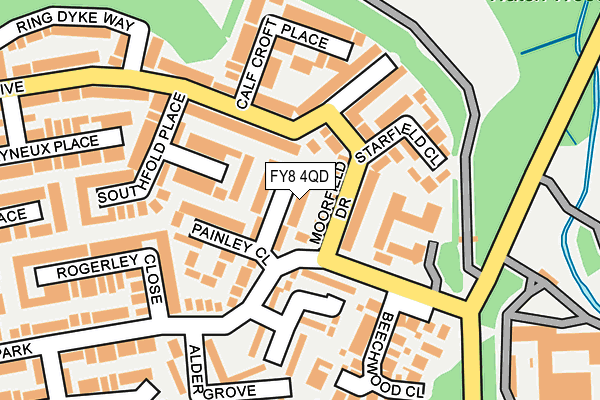 FY8 4QD map - OS OpenMap – Local (Ordnance Survey)