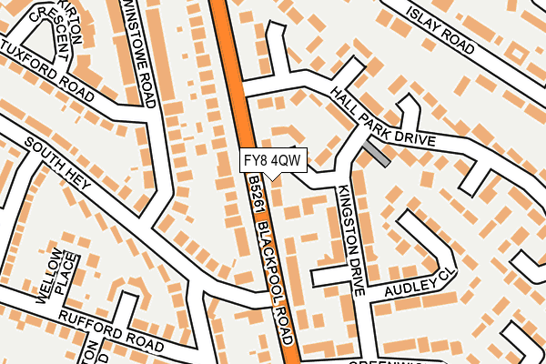FY8 4QW map - OS OpenMap – Local (Ordnance Survey)