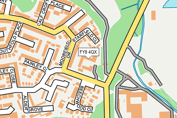 FY8 4QX map - OS OpenMap – Local (Ordnance Survey)