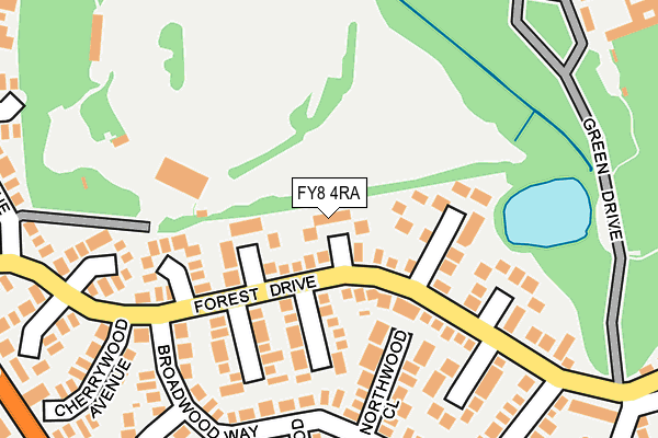 FY8 4RA map - OS OpenMap – Local (Ordnance Survey)