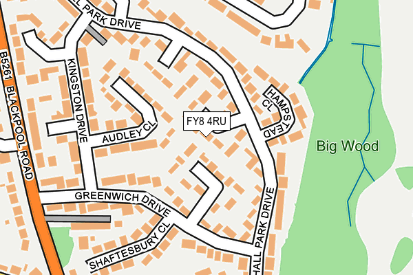 FY8 4RU map - OS OpenMap – Local (Ordnance Survey)