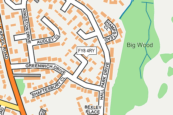 FY8 4RY map - OS OpenMap – Local (Ordnance Survey)