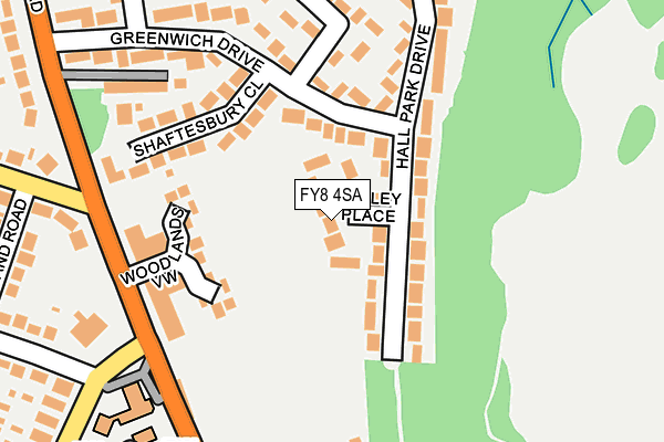 FY8 4SA map - OS OpenMap – Local (Ordnance Survey)