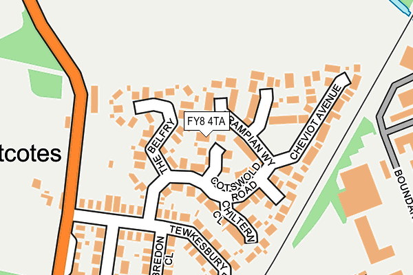 FY8 4TA map - OS OpenMap – Local (Ordnance Survey)
