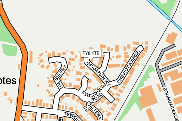 FY8 4TB map - OS OpenMap – Local (Ordnance Survey)