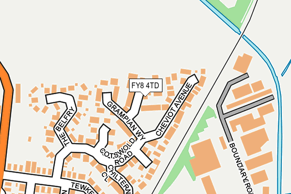 FY8 4TD map - OS OpenMap – Local (Ordnance Survey)