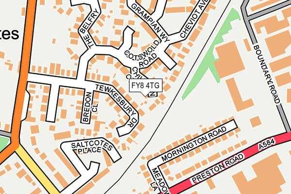 FY8 4TG map - OS OpenMap – Local (Ordnance Survey)