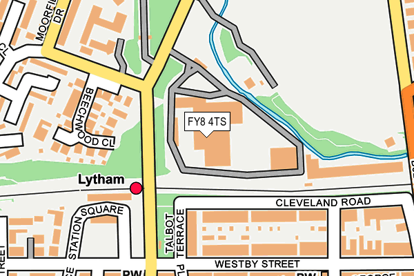 FY8 4TS map - OS OpenMap – Local (Ordnance Survey)