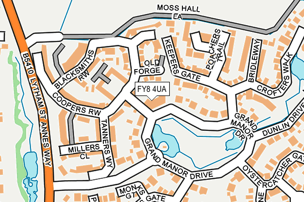 FY8 4UA map - OS OpenMap – Local (Ordnance Survey)