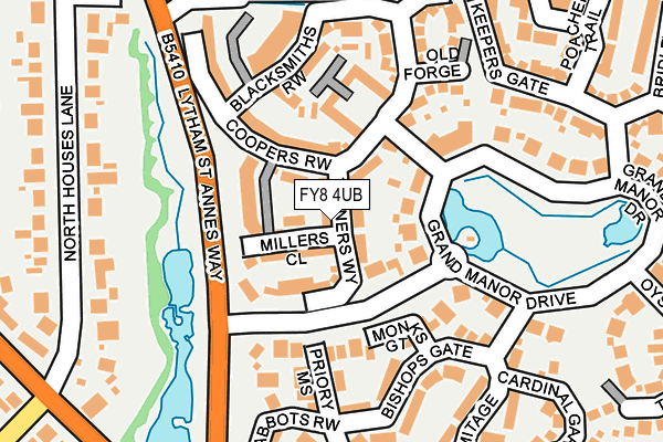 FY8 4UB map - OS OpenMap – Local (Ordnance Survey)