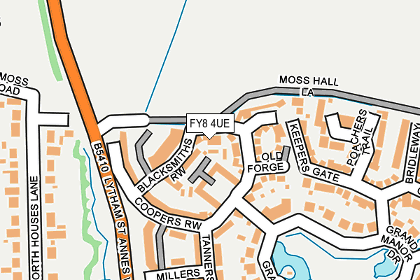 FY8 4UE map - OS OpenMap – Local (Ordnance Survey)