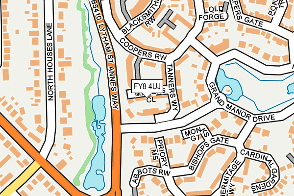 FY8 4UJ map - OS OpenMap – Local (Ordnance Survey)
