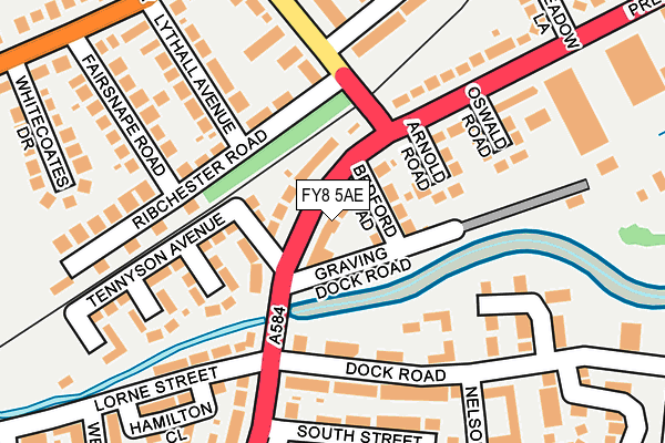 FY8 5AE map - OS OpenMap – Local (Ordnance Survey)