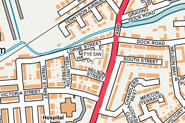 FY8 5AN map - OS OpenMap – Local (Ordnance Survey)