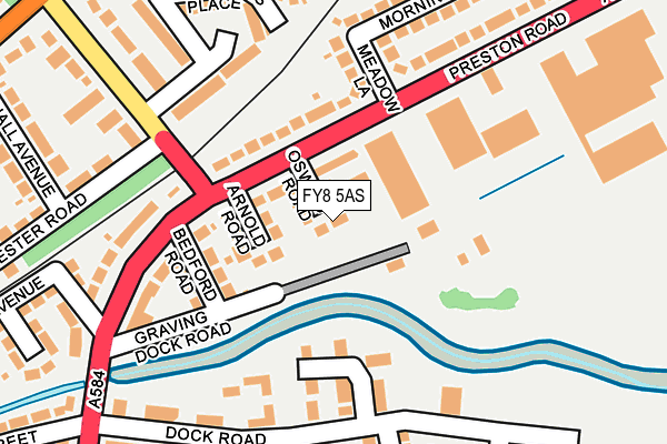 FY8 5AS map - OS OpenMap – Local (Ordnance Survey)