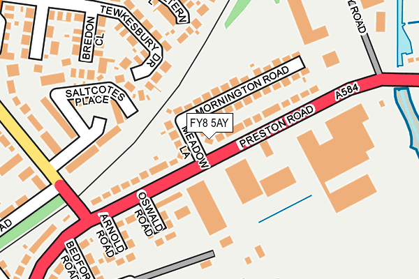 FY8 5AY map - OS OpenMap – Local (Ordnance Survey)