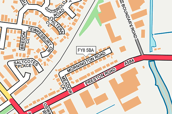 FY8 5BA map - OS OpenMap – Local (Ordnance Survey)