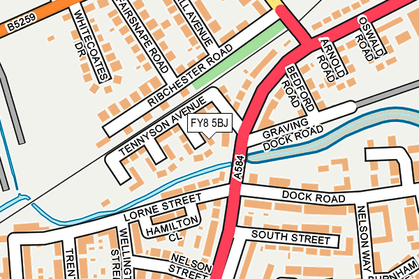 FY8 5BJ map - OS OpenMap – Local (Ordnance Survey)