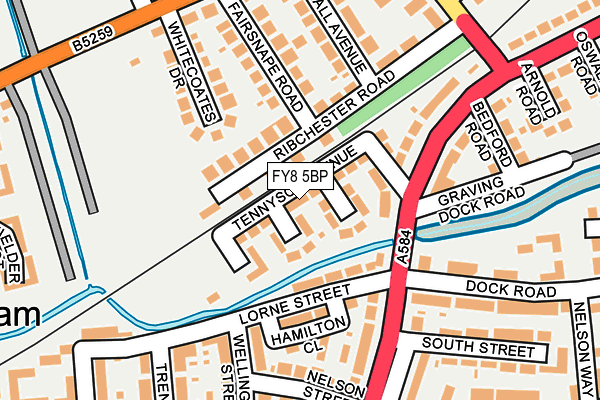 FY8 5BP map - OS OpenMap – Local (Ordnance Survey)