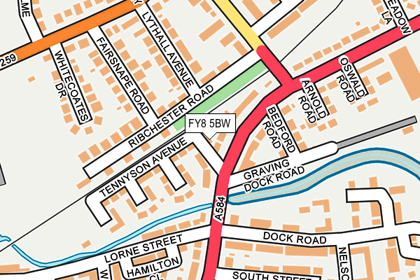 FY8 5BW map - OS OpenMap – Local (Ordnance Survey)