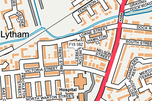 FY8 5BZ map - OS OpenMap – Local (Ordnance Survey)