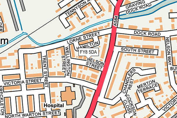 FY8 5DA map - OS OpenMap – Local (Ordnance Survey)