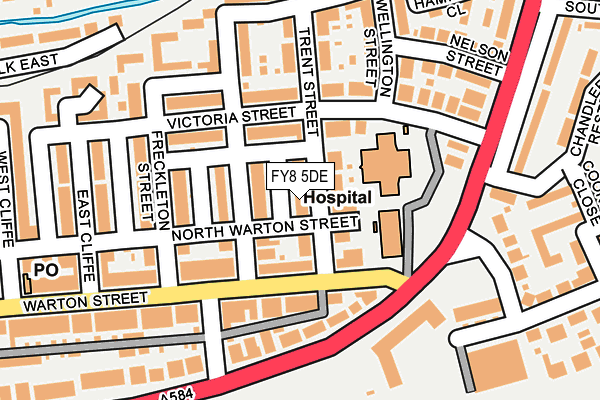 FY8 5DE map - OS OpenMap – Local (Ordnance Survey)