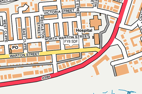 FY8 5DF map - OS OpenMap – Local (Ordnance Survey)