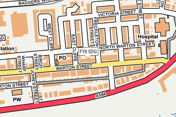 FY8 5DG map - OS OpenMap – Local (Ordnance Survey)