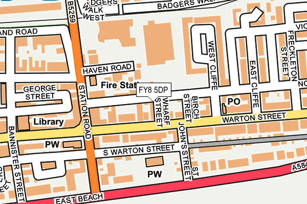 FY8 5DP map - OS OpenMap – Local (Ordnance Survey)