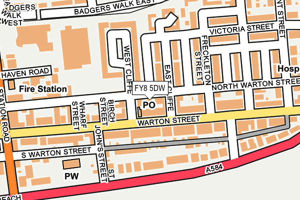 FY8 5DW map - OS OpenMap – Local (Ordnance Survey)