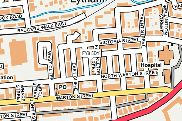 FY8 5DY map - OS OpenMap – Local (Ordnance Survey)