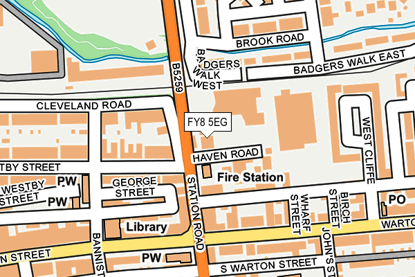 FY8 5EG map - OS OpenMap – Local (Ordnance Survey)